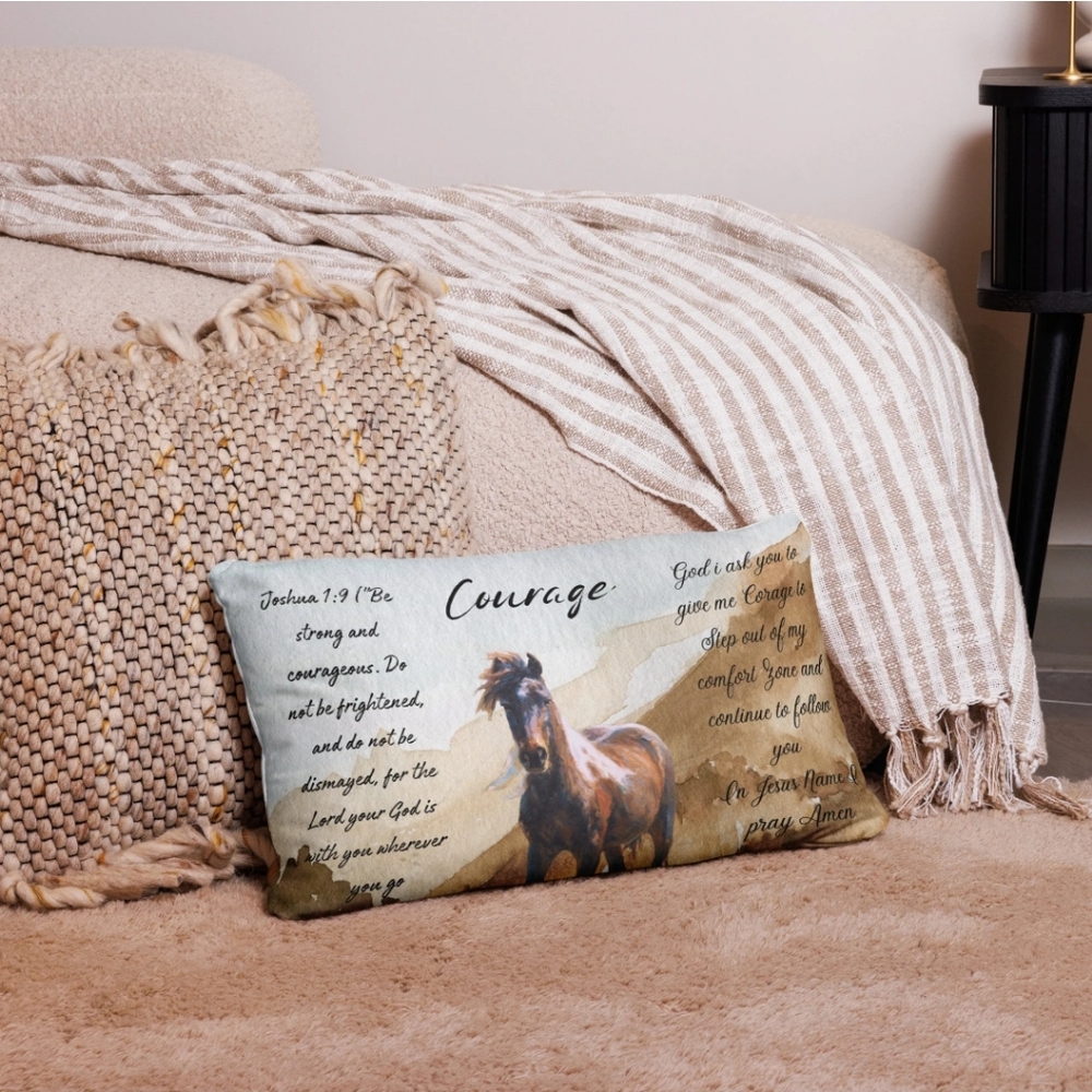 Decorative Horse Print Accent Pillow